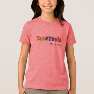 Camiseta bandeira legal do país personalizar criança venezu