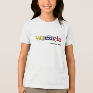 Camiseta bandeira legal do país personalizar crianças venez