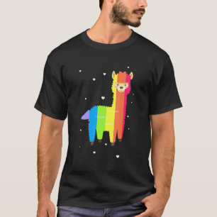 Camiseta Bandeira Lgbt Divertida Lhama Gay Lésbica Arco-íri