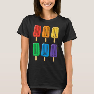 Camiseta Bandeira Lgbt Popsicles 4 de julho Popsicles Sinal