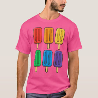 Camiseta Bandeira Lgbt Popsicles 4 de julho Popsicles Sinal