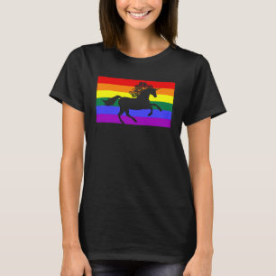 Camiseta Bandeira LGBTQ do Partido do Amor do Unicórnio Maj