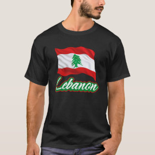 Camiseta Bandeira Libanesa do Líbano Homens Mulheres Crianç