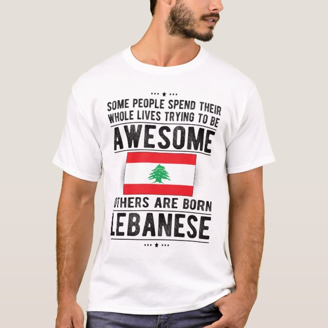 Camiseta Bandeira Libanesa Patrimônio Libanês Raízes Libane (Frente)