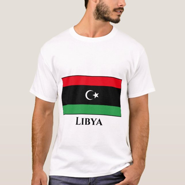 Camiseta Bandeira Líbia (Líbia) (Frente)