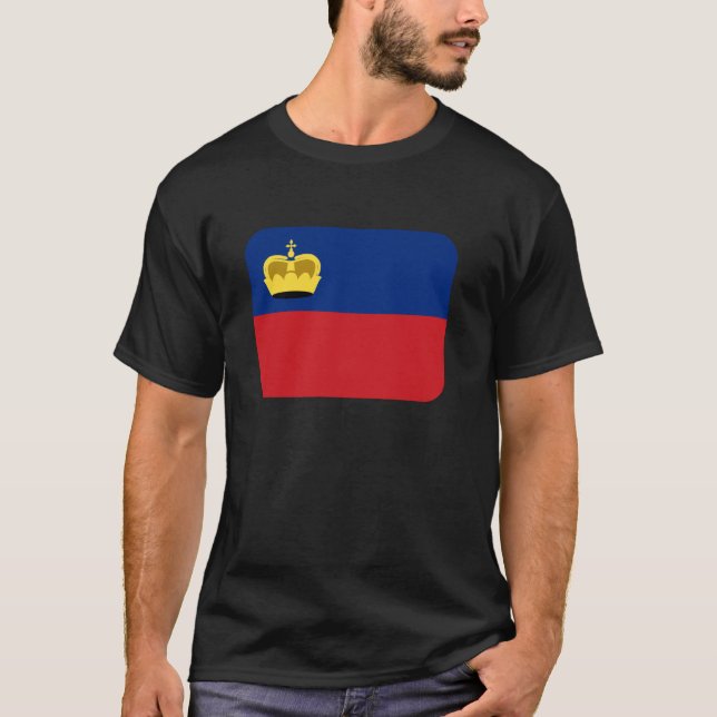 Camiseta Bandeira Liechtenstein (Frente)