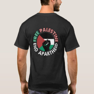 Camiseta Bandeira livre de Palestina do Apartheid do fim de