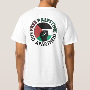 Camiseta Bandeira livre de Palestina do Apartheid do fim de