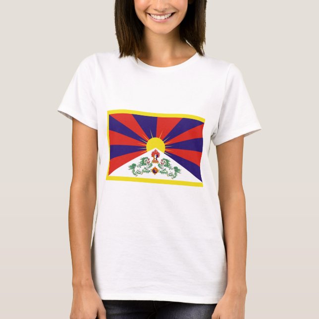 Camiseta Bandeira livre de Tibet (Frente)