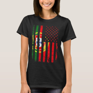 Camiseta Bandeira Luso-Americana Portugal América Orgulho E
