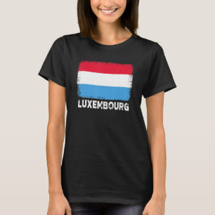 Camiseta Bandeira Luxemburgo Apoio às Pessoas Luxemburguesa