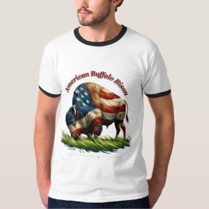 Camiseta Bandeira Majestosa Americana Illustrada