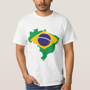 Camiseta bandeira mapa brasil
