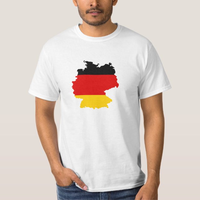 Camiseta Bandeira-mapa de Alemanha (Frente)
