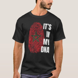 Camiseta Bandeira Marrocos Dna Impressão Digital Impressã