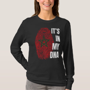 Camiseta Bandeira Marrocos Dna Impressão Digital Impressão 