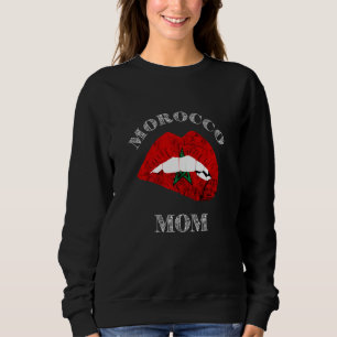 Camiseta Bandeira Marroquina Feminina Marrocos Mãe Lábio Or