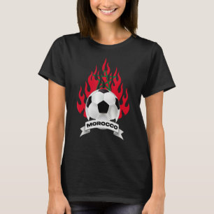 Camiseta Bandeira marroquina jogadora de futebol