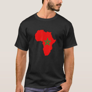 Camiseta Bandeira Marroquina Vintage Orgulho Marroquino Apo