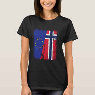 Camiseta Bandeira Meia EU Noruega União Europeia Ascendênci