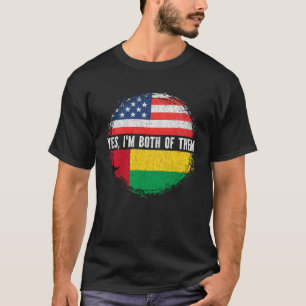 Camiseta Bandeira Meio-Americana Half Guiné-Bissau EUA