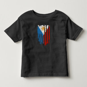 Camiseta Bandeira Metade Americana das Filipinas