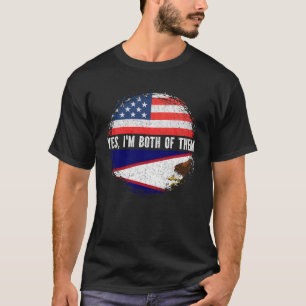 Camiseta Bandeira Metade Americana Samoan USA