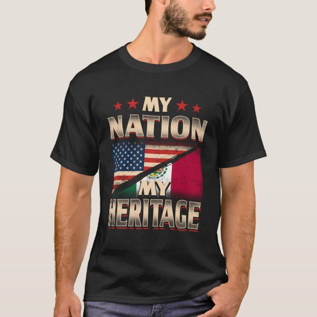 Camiseta Bandeira Mexicana América do México Presente Ameri (Frente)