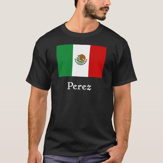 Camiseta Bandeira mexicana de Pérez (Frente)