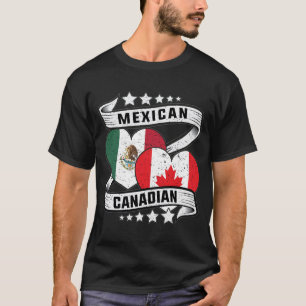 Camiseta Bandeira Mexicana E Canadense