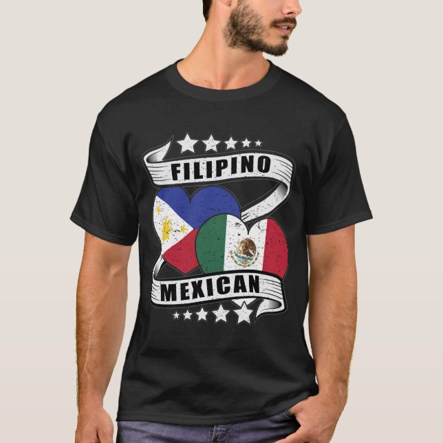 Camiseta Bandeira Mexicana E Filipina (Frente)