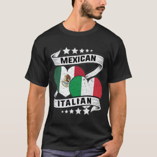 Camiseta Bandeira Mexicana E Italiana