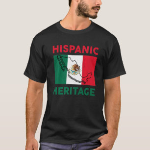 Camiseta Bandeira mexicana Patrimônio Hispânico Mês do Orgu