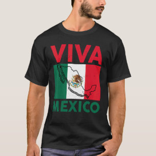 Camiseta Bandeira Mexicana Viva Orgulho do México