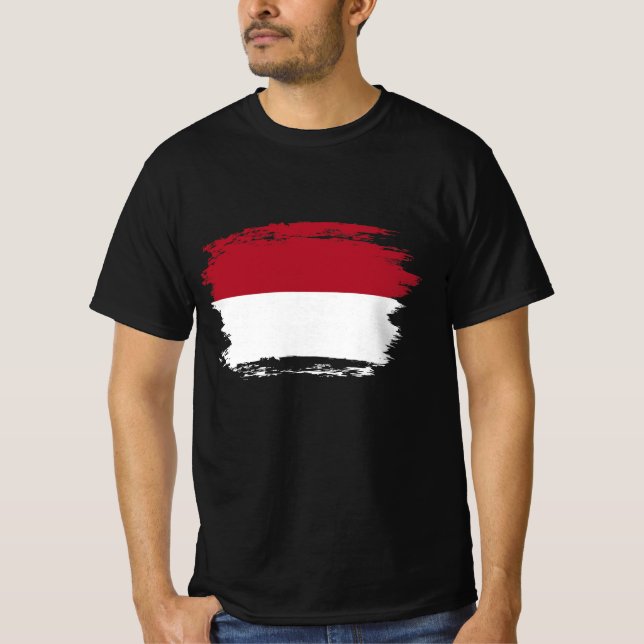 Camiseta bandeira Mônaco (Frente)