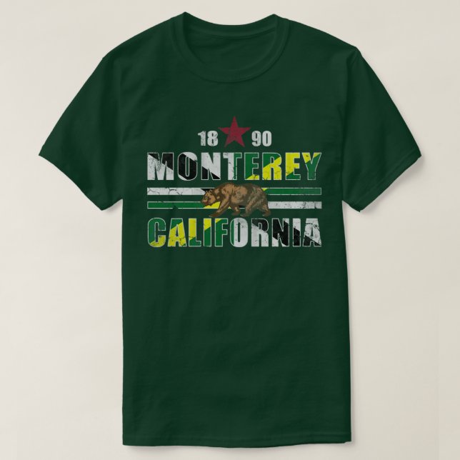 Camiseta Bandeira Monterey California em 1890 (Frente do Design)
