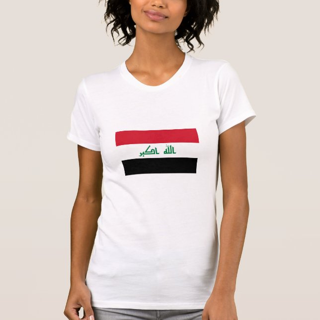 Camiseta Bandeira Nacional Atual do Iraque (Frente)