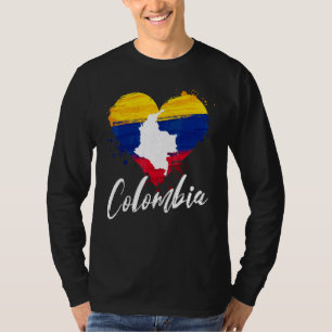Camiseta Bandeira Nacional da Colômbia Nacionalidade Colomb