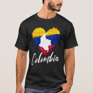 Camiseta Bandeira Nacional da Colômbia Nacionalidade Colomb