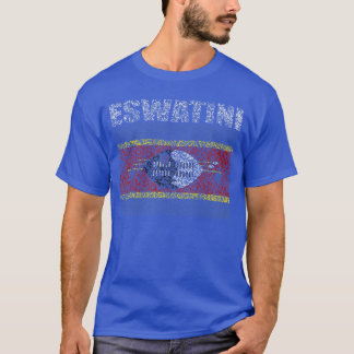 Camiseta Bandeira Nacional da Eswatini presente de lembranç