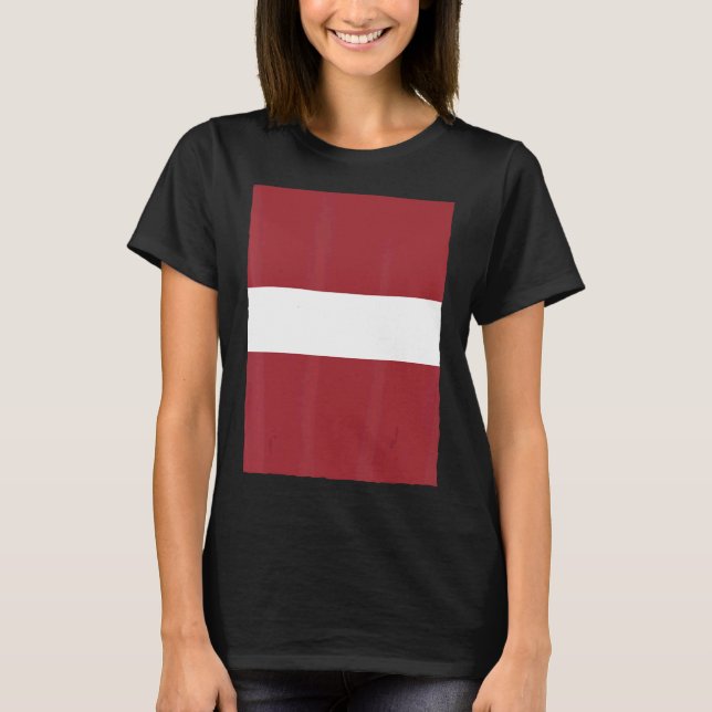 Camiseta Bandeira Nacional da Letónia Retro Vintage (Frente)