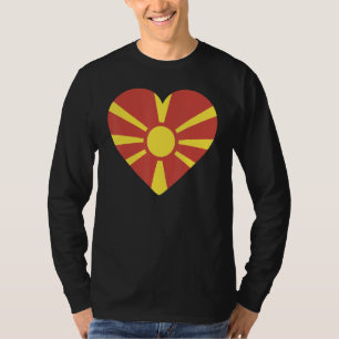 Camiseta Bandeira Nacional da Macedônia souvenir para homen