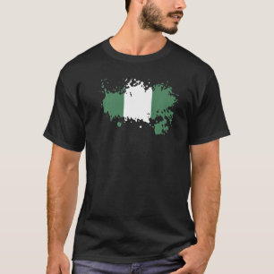 Camiseta Bandeira Nacional da Nigéria, souvenir para homens