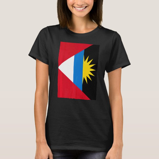 Camiseta Bandeira Nacional de Antígua e Barbuda (Frente)