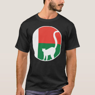 Camiseta Bandeira Nacional de Madagáscar Lemur Malagasy