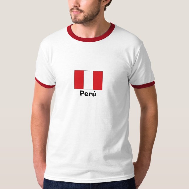 Camiseta Bandeira nacional de Perú (Frente)