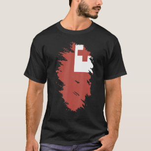Camiseta Bandeira Nacional de Tonga souvenir para homens mu