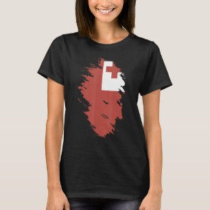 Camiseta Bandeira Nacional de Tonga souvenir para homens mu