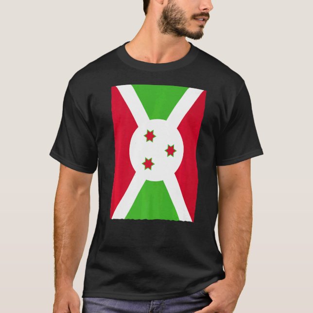 Camiseta Bandeira Nacional Do Burundi (Frente)