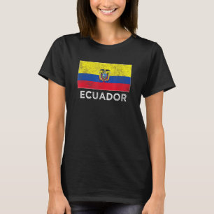Camiseta Bandeira Nacional Do Equador Afetada Por Homens, C